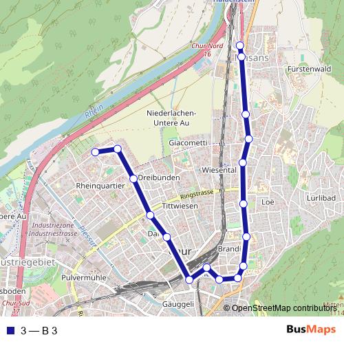3 bus Line Map