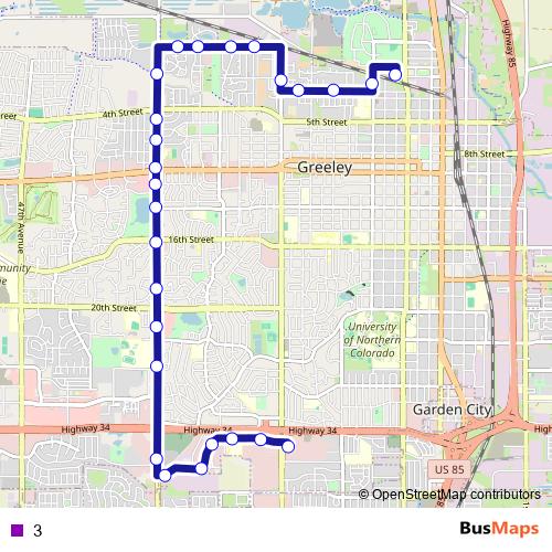 3 bus Line Map