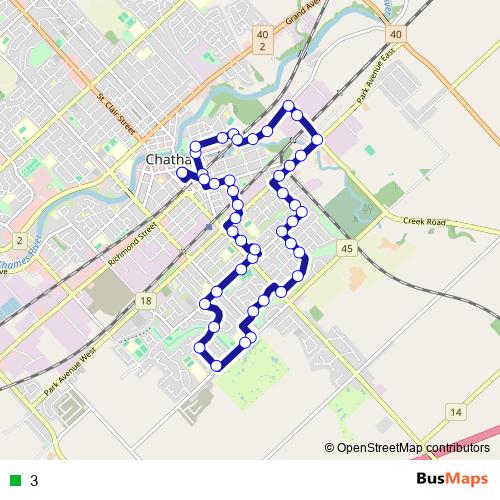 3 bus Line Map