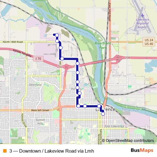 3 bus Line Map