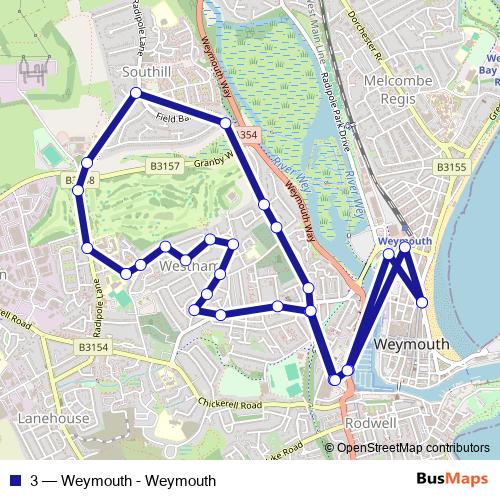 3 bus Line Map
