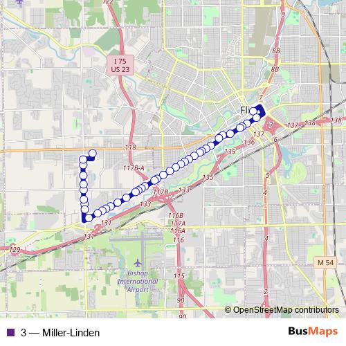 3 bus Line Map