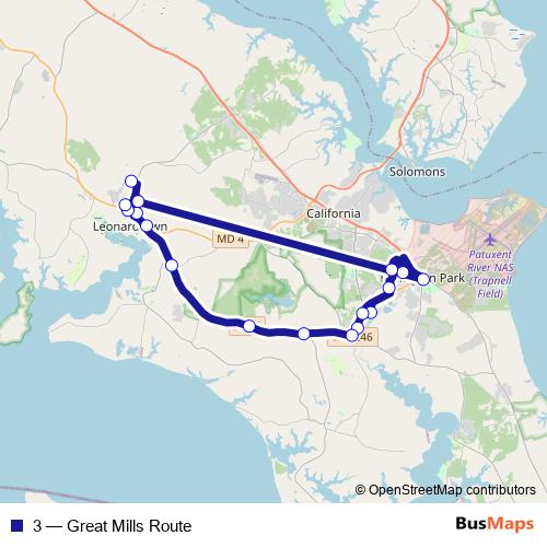 3 bus Line Map