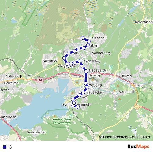 3 bus Line Map