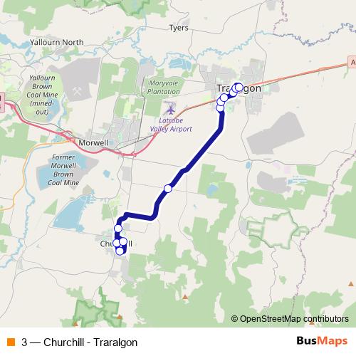 3 bus Line Map