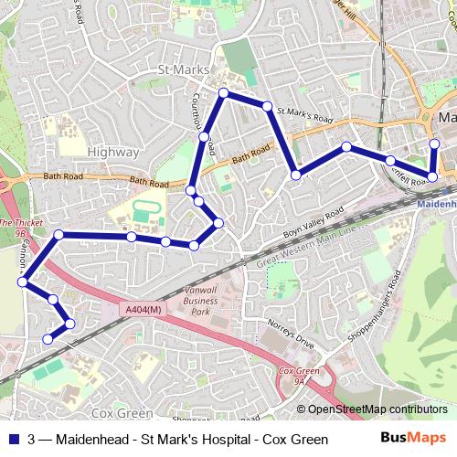 3 bus Line Map