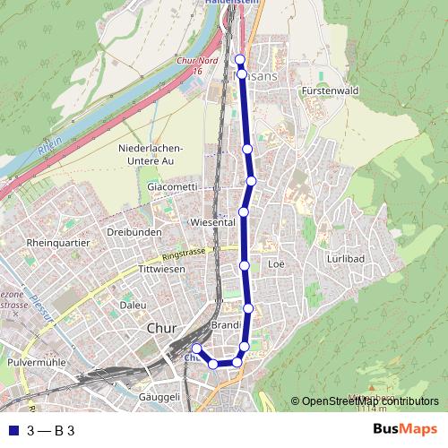 3 bus Line Map