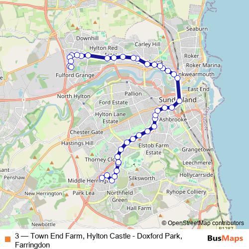 3 bus Line Map