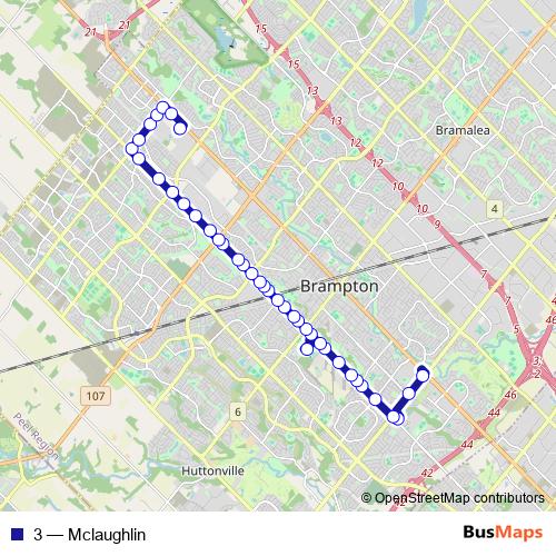 3 bus Line Map