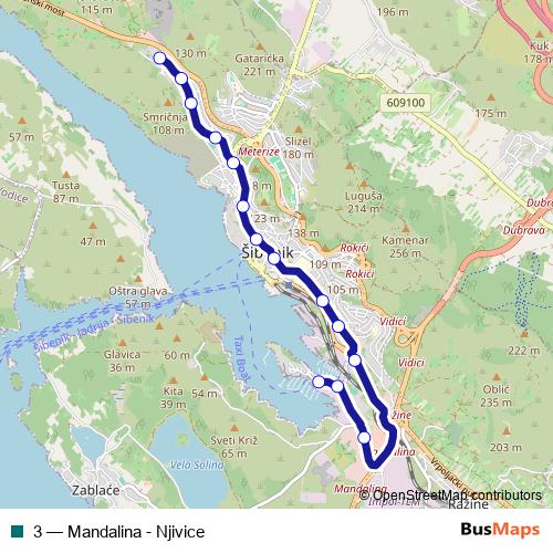 3 bus Line Map