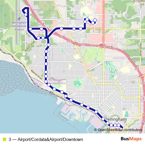 3 bus Line Map