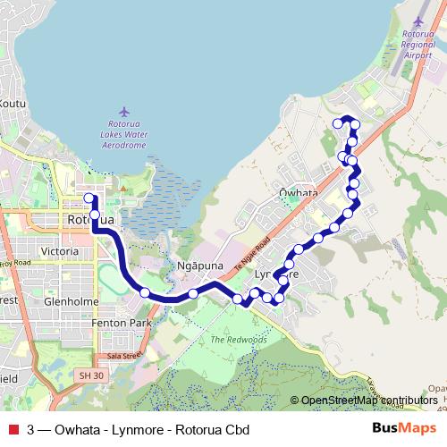 3 bus Line Map