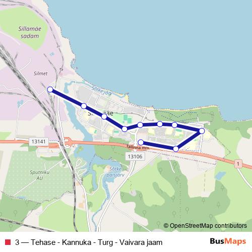 3 bus Line Map