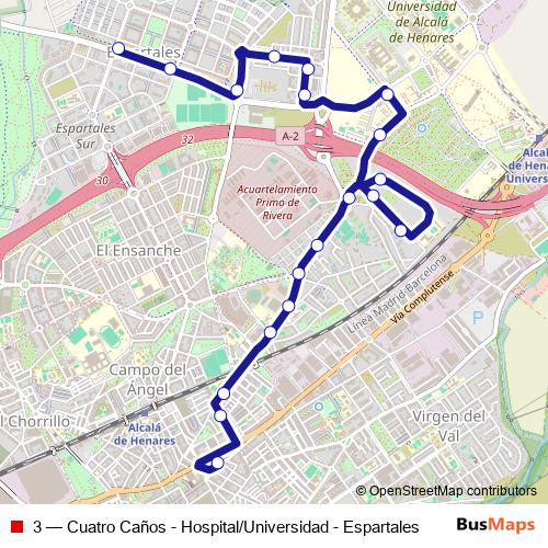 3 bus Line Map