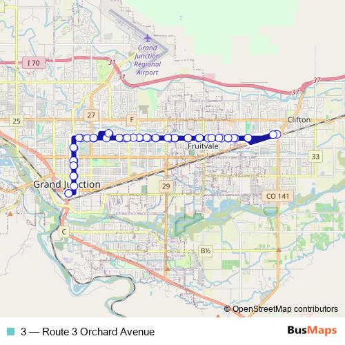 3 bus Line Map