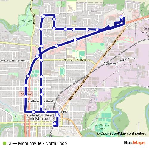 3 bus Line Map