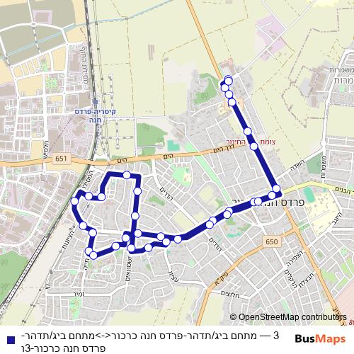 3 bus Line Map