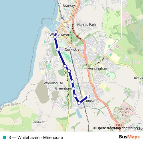 3 bus Line Map