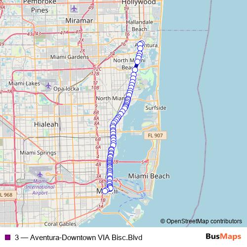 3 bus Line Map