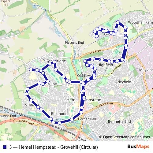 3 bus Line Map