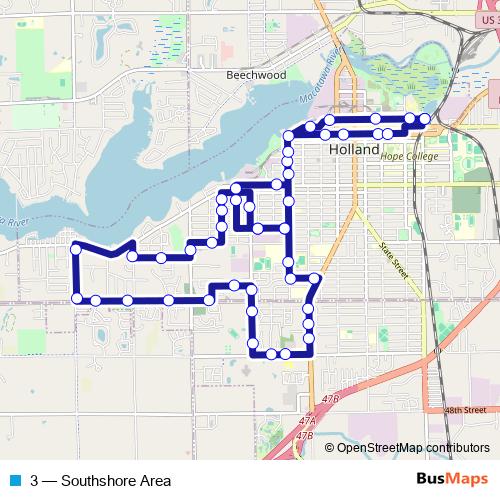 3 bus Line Map