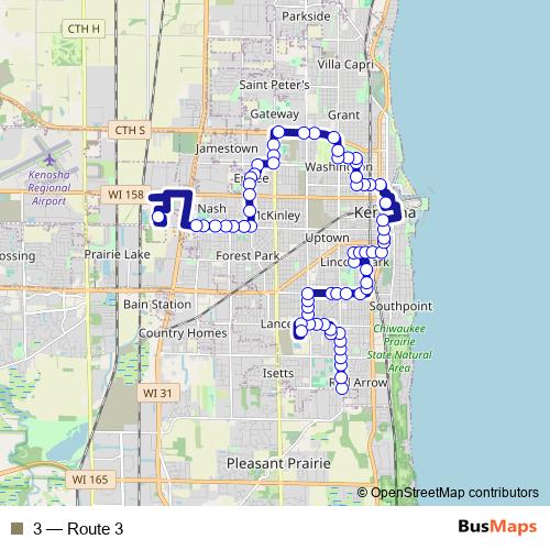3 bus Line Map