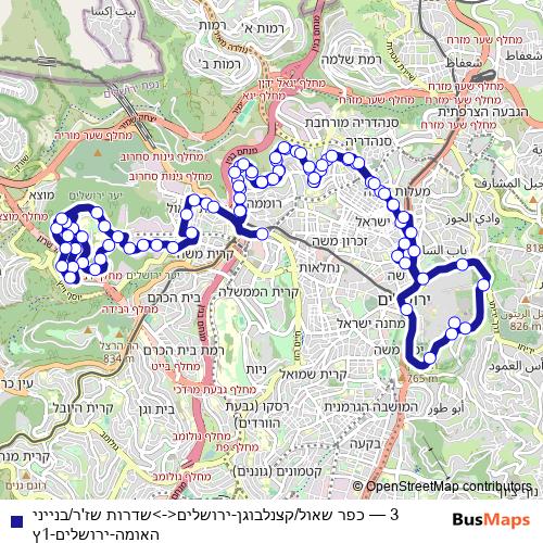 3 bus Line Map