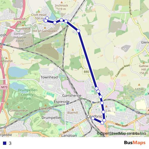 3 bus Line Map