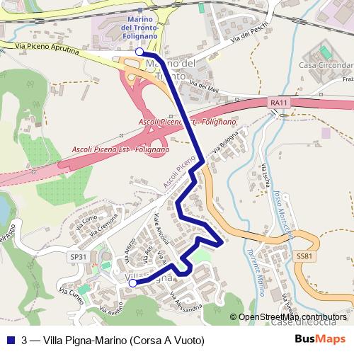 3 bus Line Map