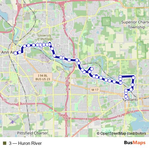 3 bus Line Map