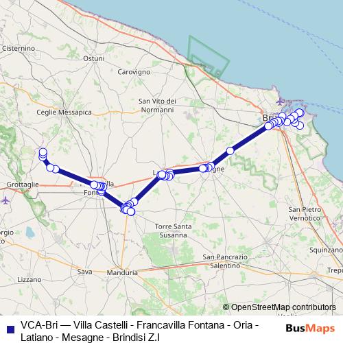 VCA-Bri bus Line Map