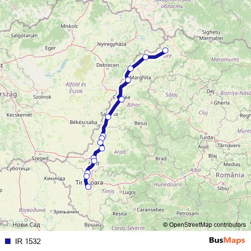 IR 1532 rail Line Map