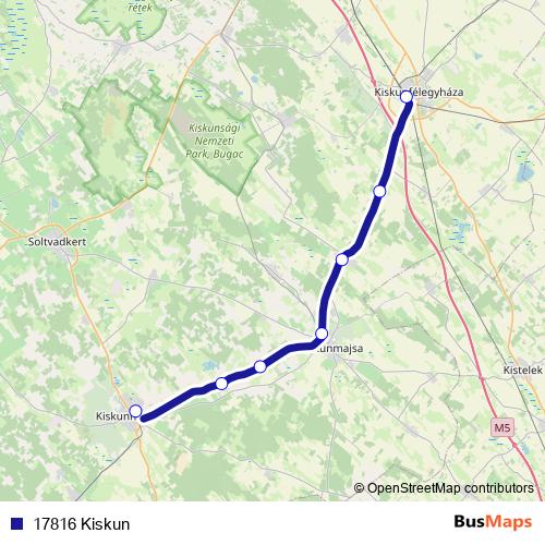 17816 Kiskun rail Line Map