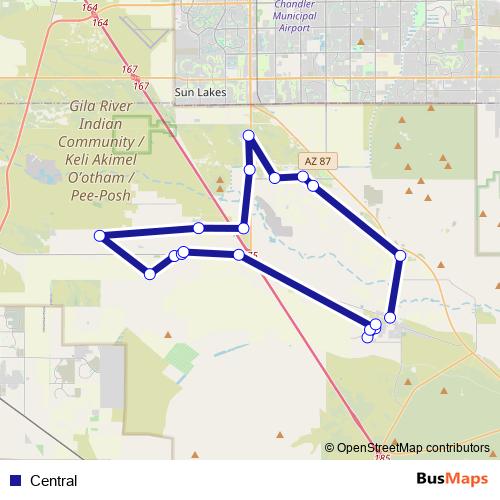 Central bus Line Map