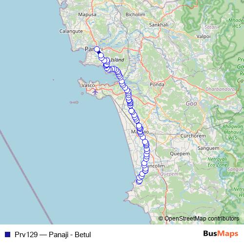 Prv129 bus Line Map