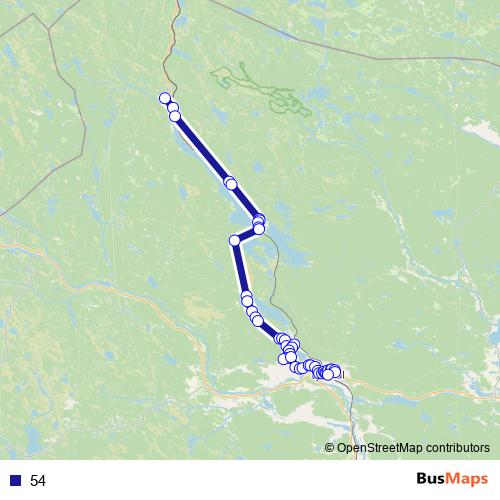 54 bus Line Map