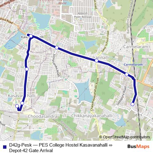 D42g-Pesk bus Line Map