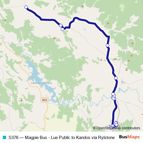 S376 bus Line Map