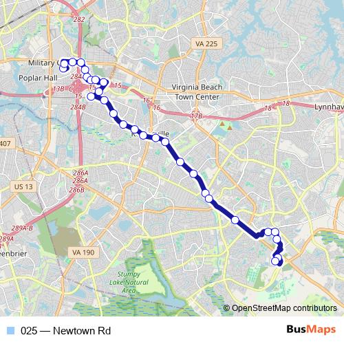 025 bus Line Map