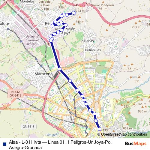 Alsa - L-0111vta bus Line Map