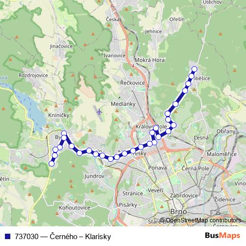 737030 trolleybus Line Map