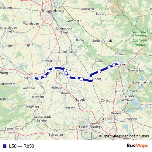 L50 rail Line Map