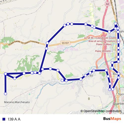 139 A A bus Line Map