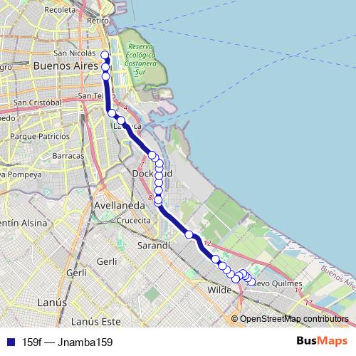 159f bus Line Map