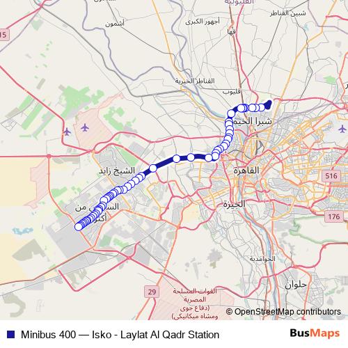 Minibus 400 bus Line Map