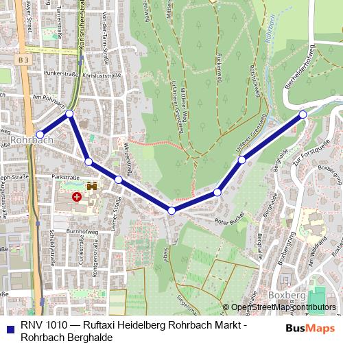 RNV 1010 bus Line Map