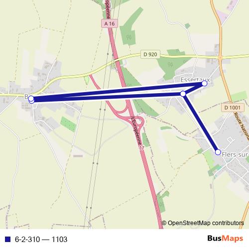 6-2-310 bus Line Map
