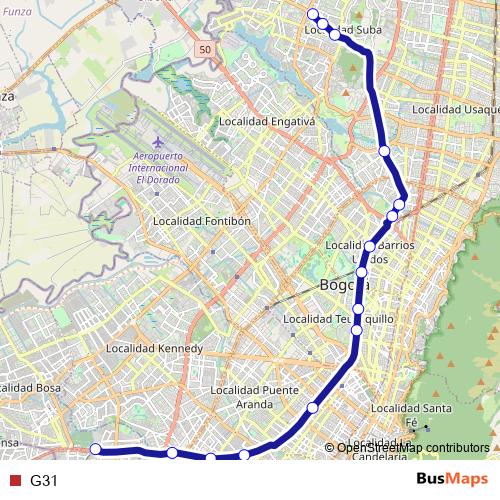 G31 bus Line Map