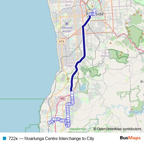 722x bus Line Map