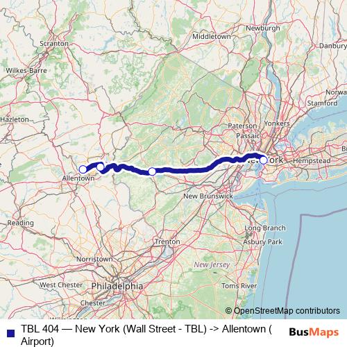 TBL 404 bus Line Map